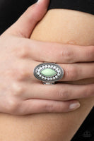 Tea Light Twinkle - Green Paparazzi Ring