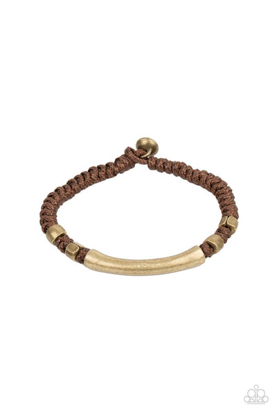 Grounded in Grit - Brown Paparazzi Urban Bracelet