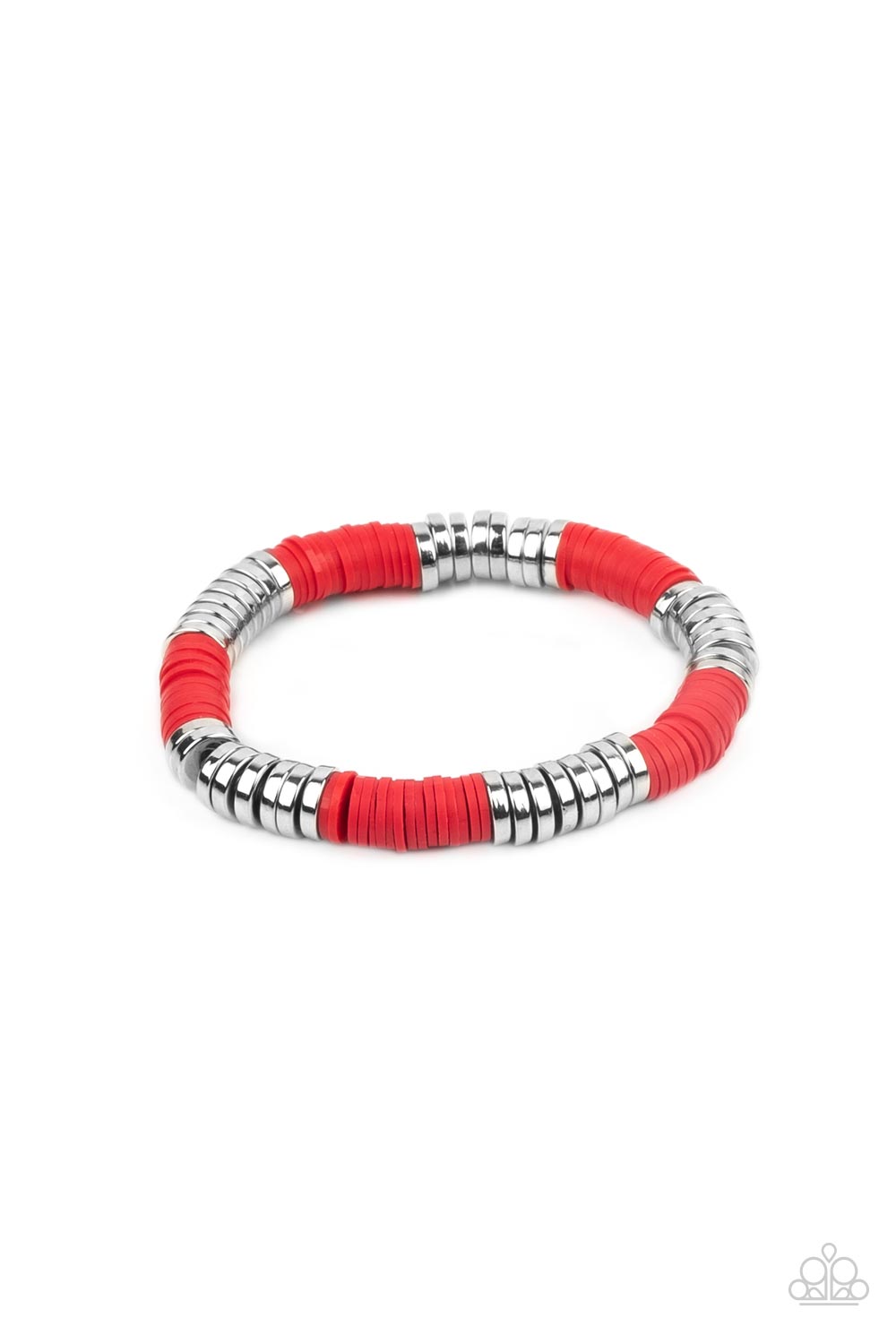 Stacked In Your Favor - Red Paparazzi Bracelet