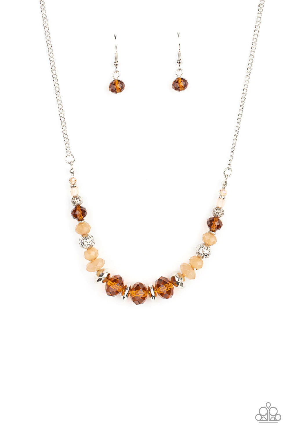 Turn Up The Tea Lights Brown Paparazzi Necklace