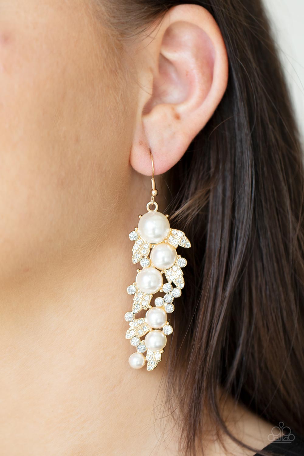 The Party Has Arrived - Gold Paparazzi Earrings