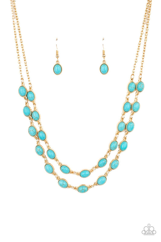 Sahara Safari - Blue Paparazzi Necklace