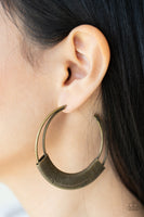 Artisan Attitude - Brass Paparazzi Hoop Earrings