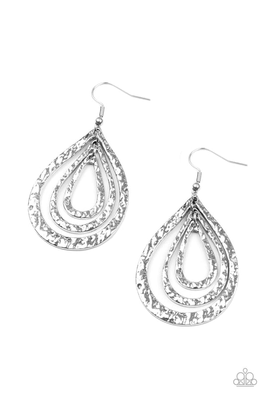 Plains Pathfinder - Silver Paparazzi Earrings
