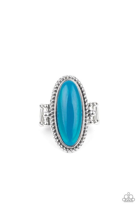 Oval Oasis - Blue Paparazzi Ring