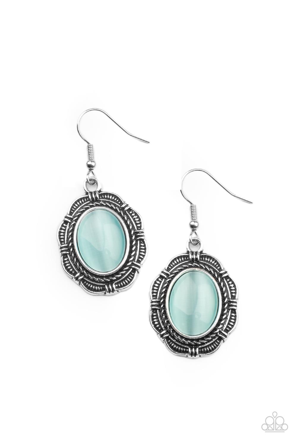 Garden Party Perfection - Blue Paparazzi Earrings