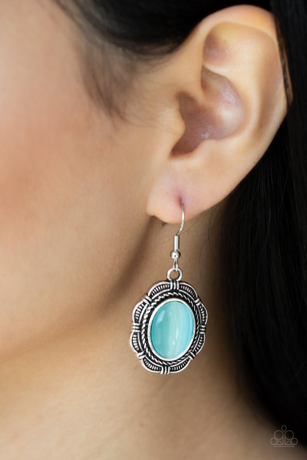Garden Party Perfection - Blue Paparazzi Earrings