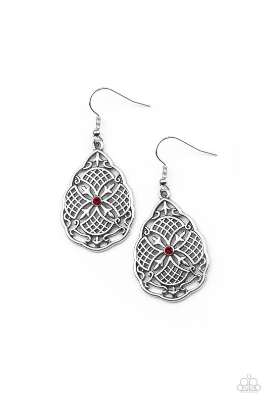 Paradise Picnic - Red Paparazzi Earrings