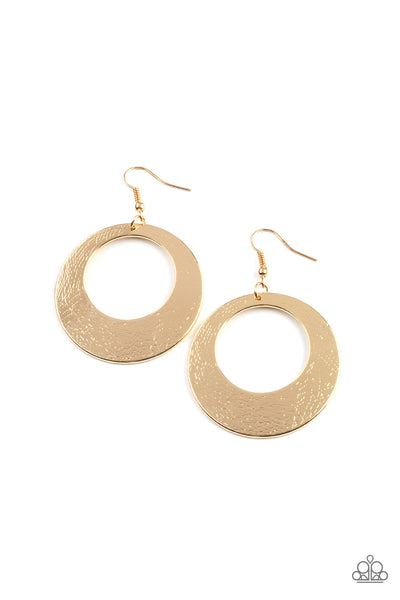 Outer Plains - Gold Paparazzi Earrings