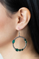 Glamorous Garland - Green Paparazzi Earrings