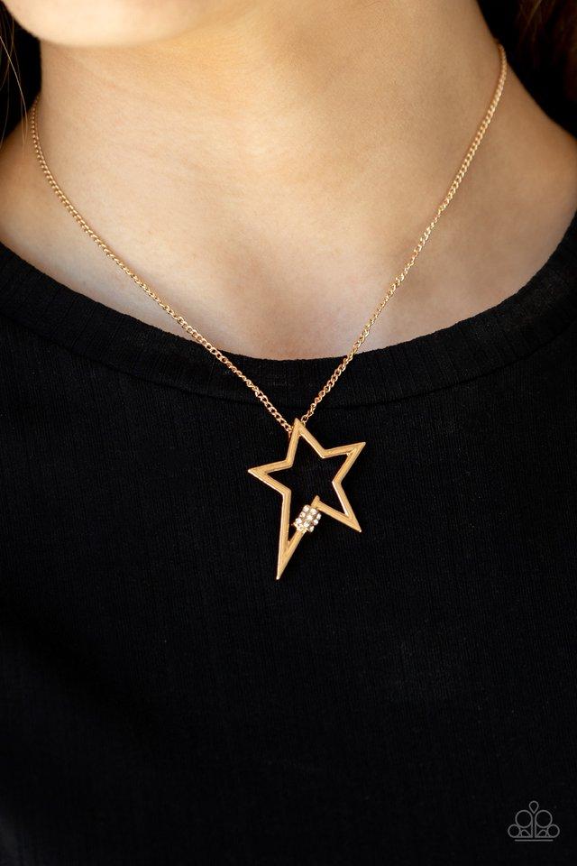 Light Up The Sky Gold Paparazzi Necklace