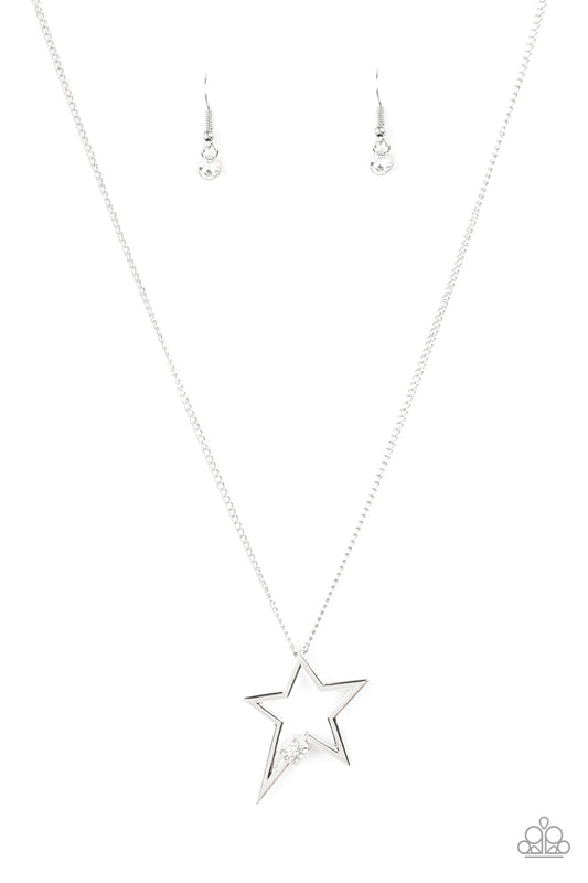 Light Up The Sky - White Paparazzi Necklace