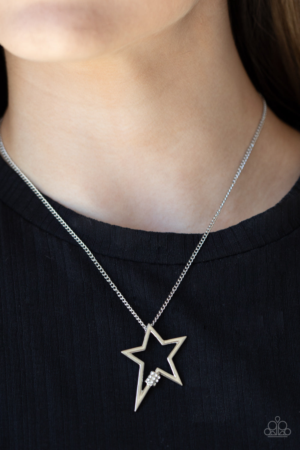 Light Up The Sky - White Paparazzi Necklace