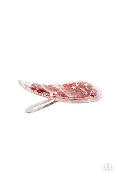 Oh, My Stars and Stripes - Red Paparazzi Hair Clip