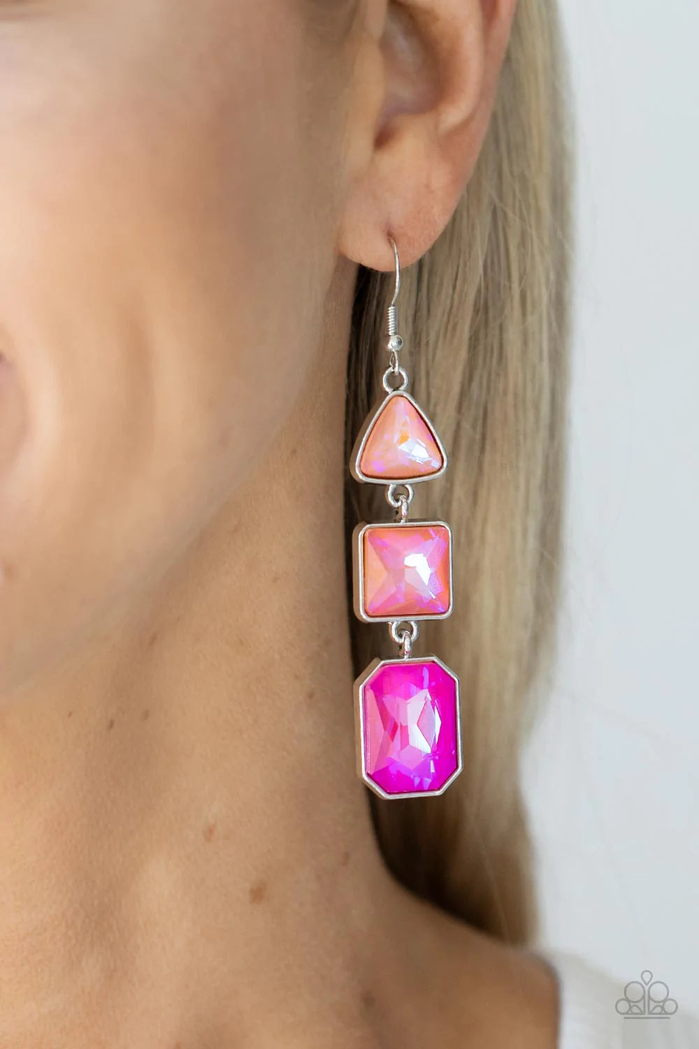 Cosmic Culture Pink Paparazzi Earrings