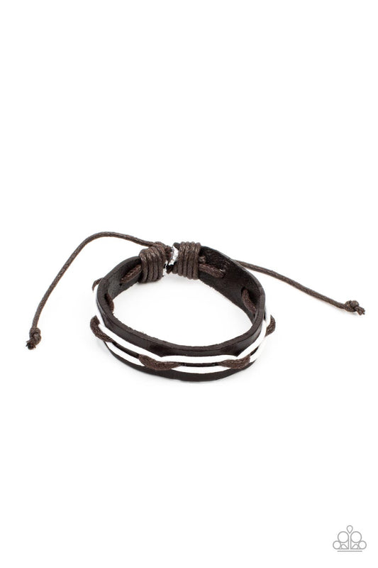 Lucky Locomotion - Brown Urban Paparazzi Bracelet