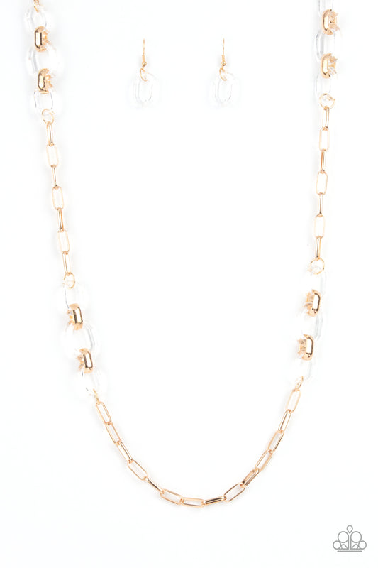 Have I Made Myself Clear? - Gold Paparazzi Necklace