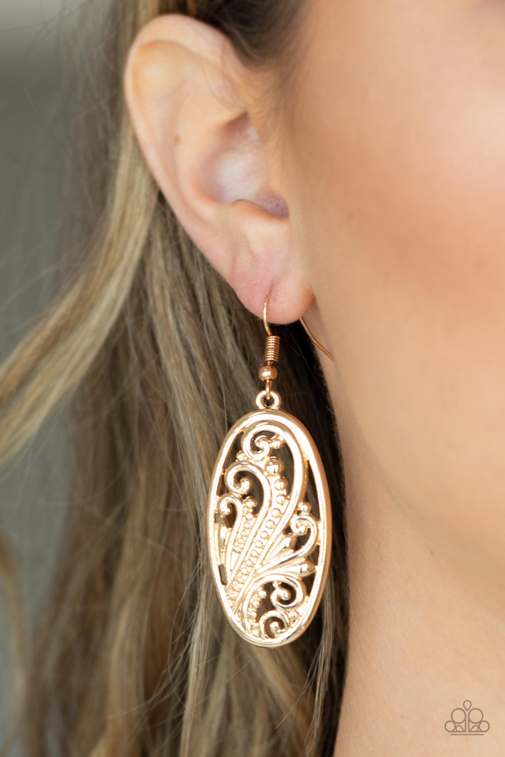 High Tide Terrace - Gold Paparazzi Earrings