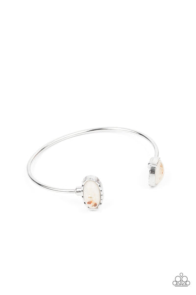 Dont BEAD Jealous - White Paparazzi Bracelet