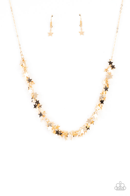 Starry Anthem - Gold Paparazzi Necklace