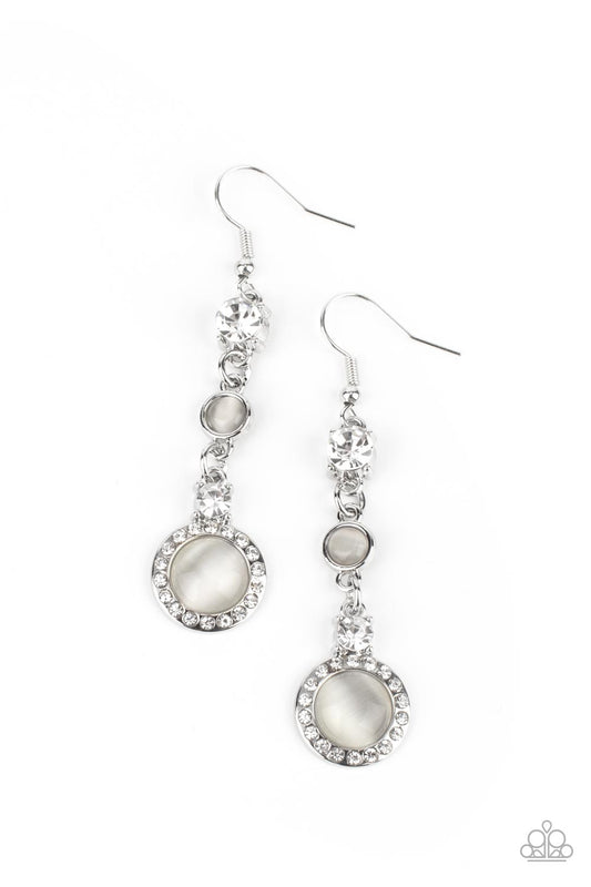 Epic Elegance - White Paparazzi Earrings