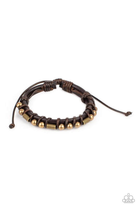 Bronco Brawler - Brass Paparazzi Urban Bracelet