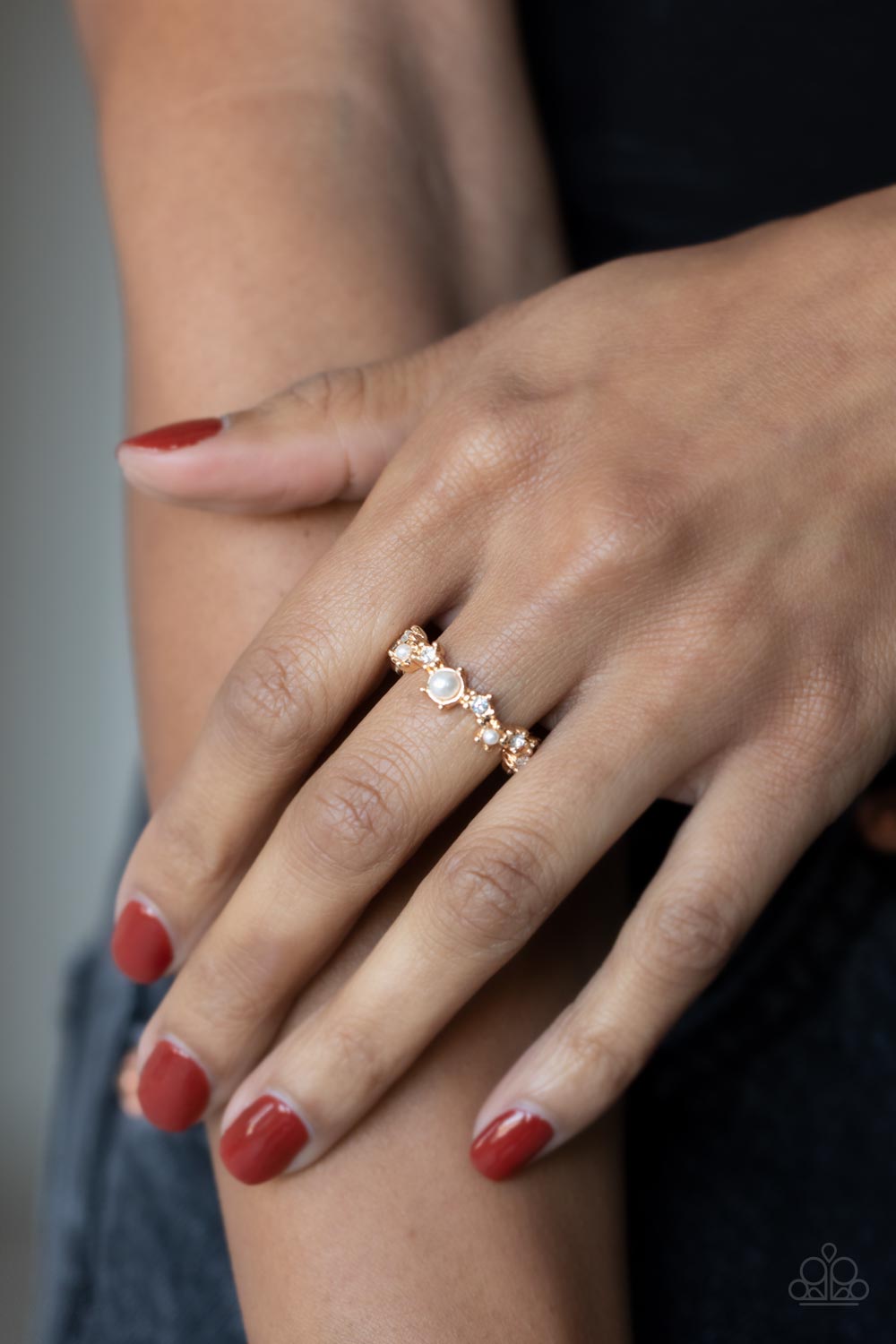 Blissfully Bella - Gold Paparazzi Ring