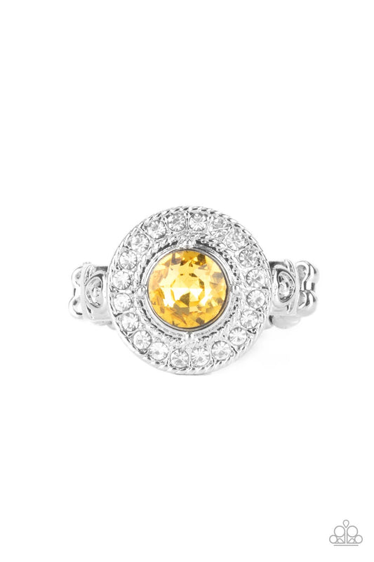Targeted Timelessness - Yellow Paparazzi Ring