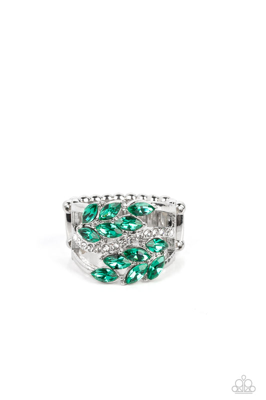 Luminously Leafy - Green Paparazzi Ring