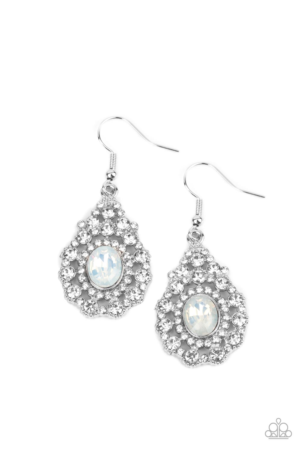 Celestial Charmer  - White Paparazzi Earrings