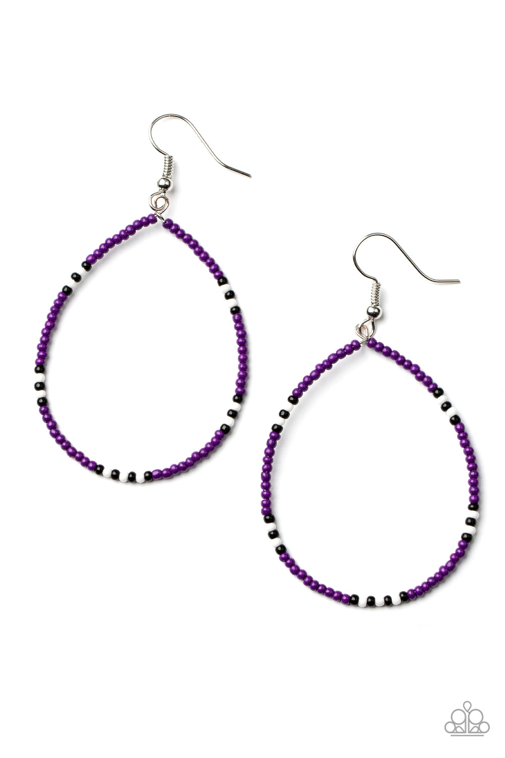 Keep Up The Good BEADWORK - Purple Paparazzi Earrings