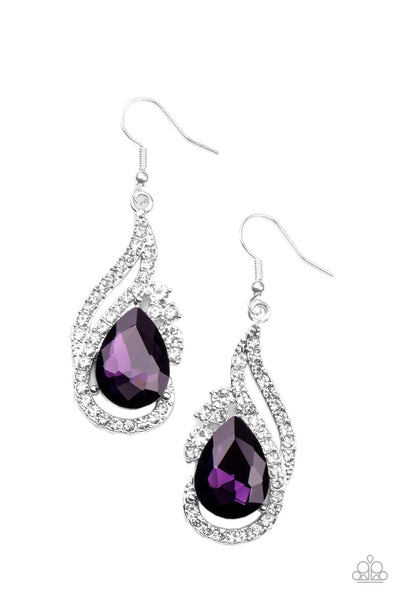 Dancefloor Diva - Purple Paparazzi Earrings