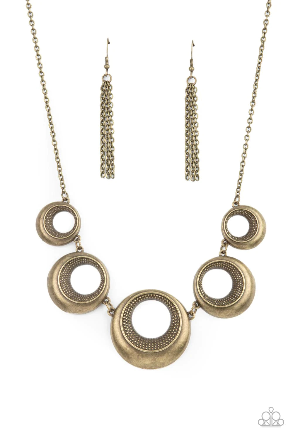 Solar Cycle Brass Paparazzi Necklace