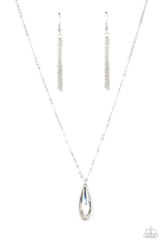 Prismatically Polished - White Paparazzi Necklace