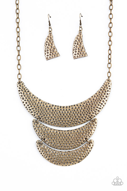 Moonwalk Magic - Brass Paparazzi Necklace