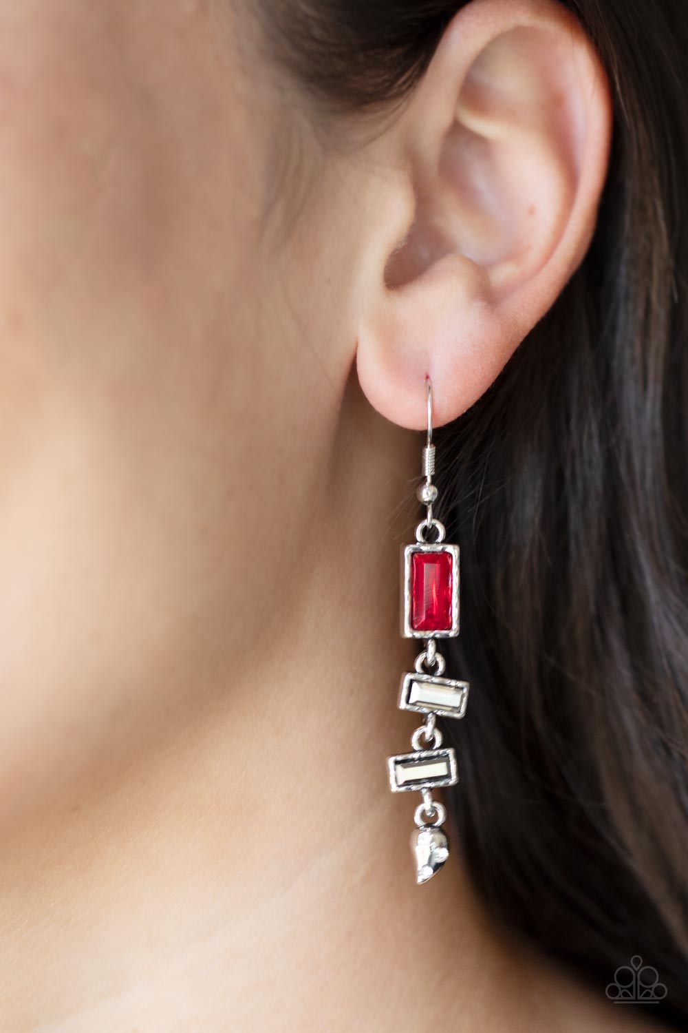 Modern Day Artifact - Red Paparazzi Earrings