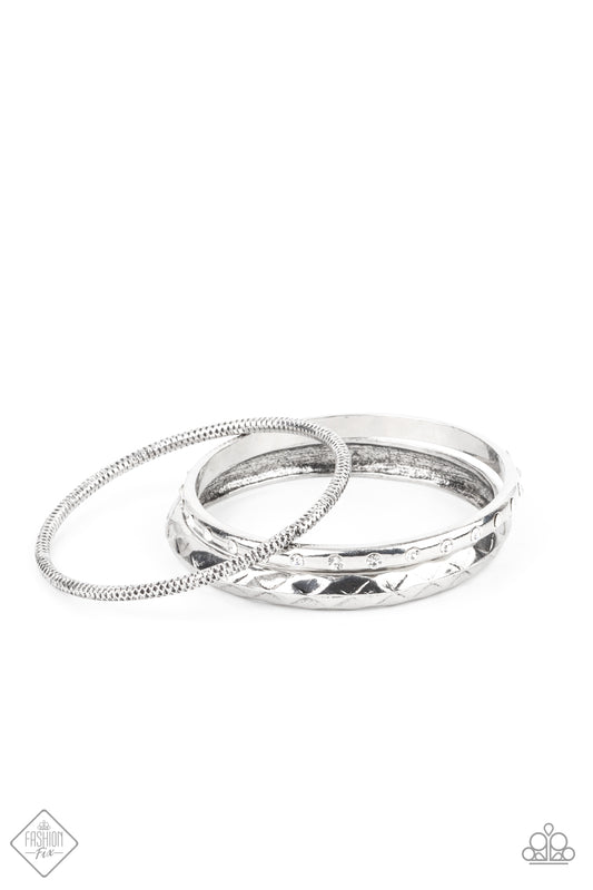 Confidently Curvaceous - White Paparazzi Bracelet