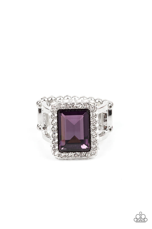 Glamorously Glitzy - Purple Paparazzi Ring