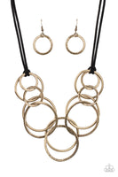 Spiraling Out of COUTURE - Brass Paparazzi Necklace