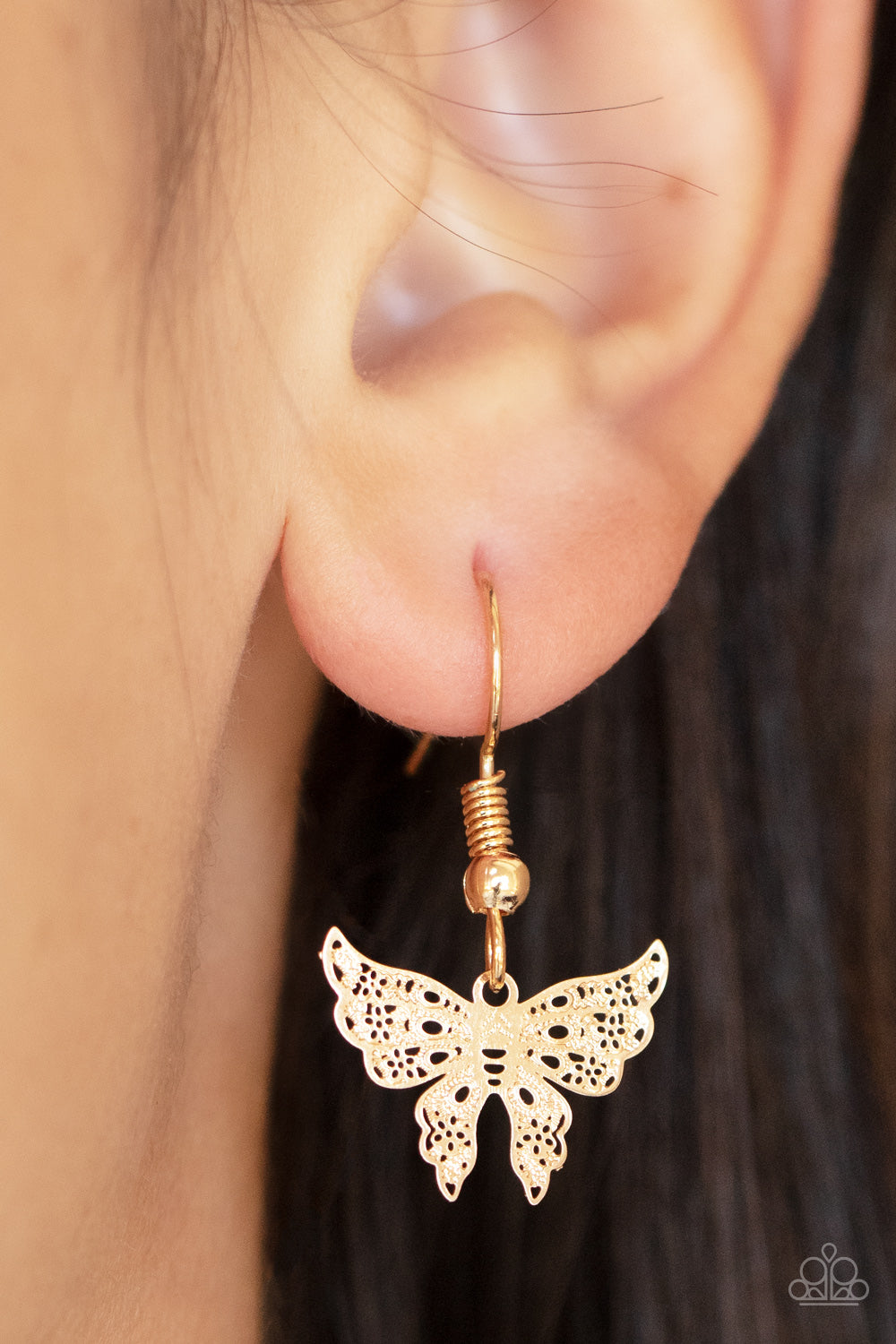 Bountiful Butterflies - Gold Paparazzi Necklace