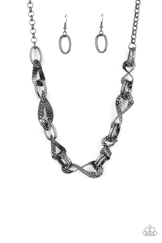 METAL of Honor Black Paparazzi Necklace