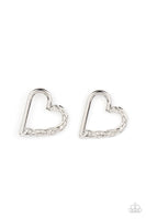 Cupid, Who? Silver Paparazzi Earrings