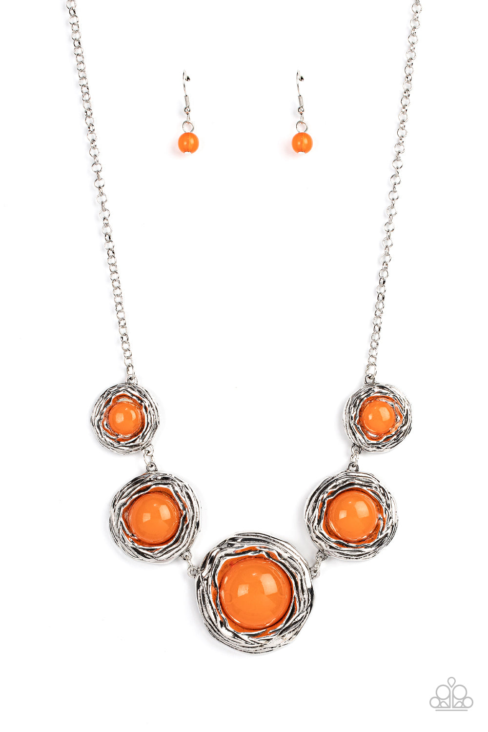 The Next NEST Thing - Orange Paparazzi Necklace