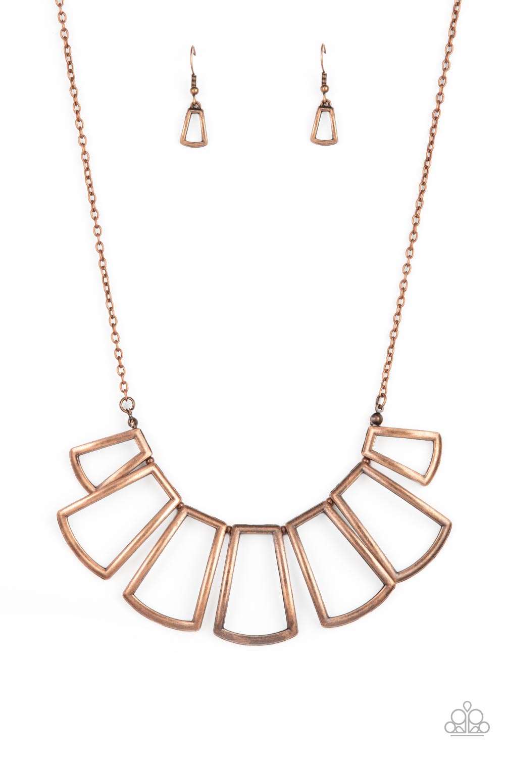 Full-Fledged Framed - Copper Paparazzi Necklace