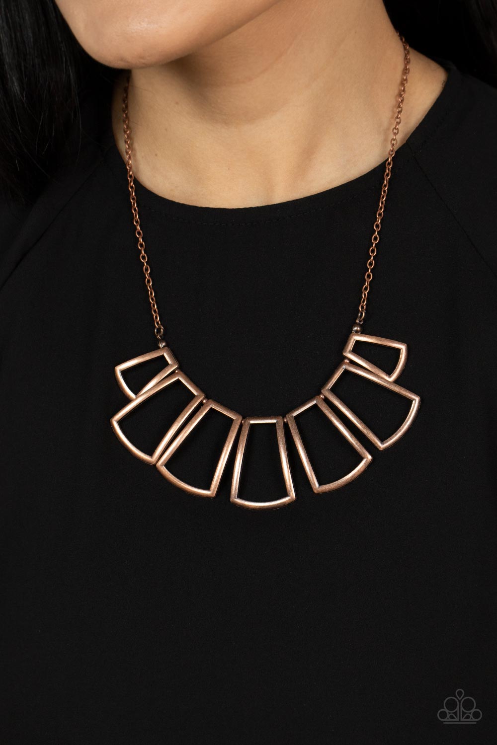 Full-Fledged Framed - Copper Paparazzi Necklace