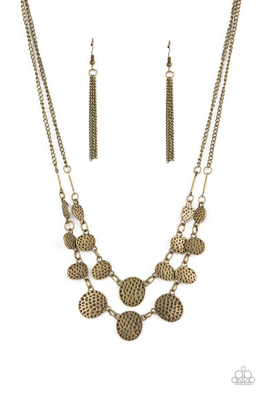 Pebble Me Pretty - Brass Paparazzi Necklace