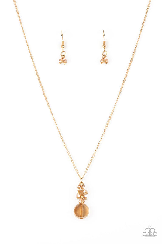 Clustered Candescence - Gold Paparazzi Necklace