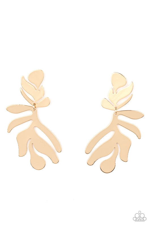 Palm Picnic - Gold Paparazzi Earrings