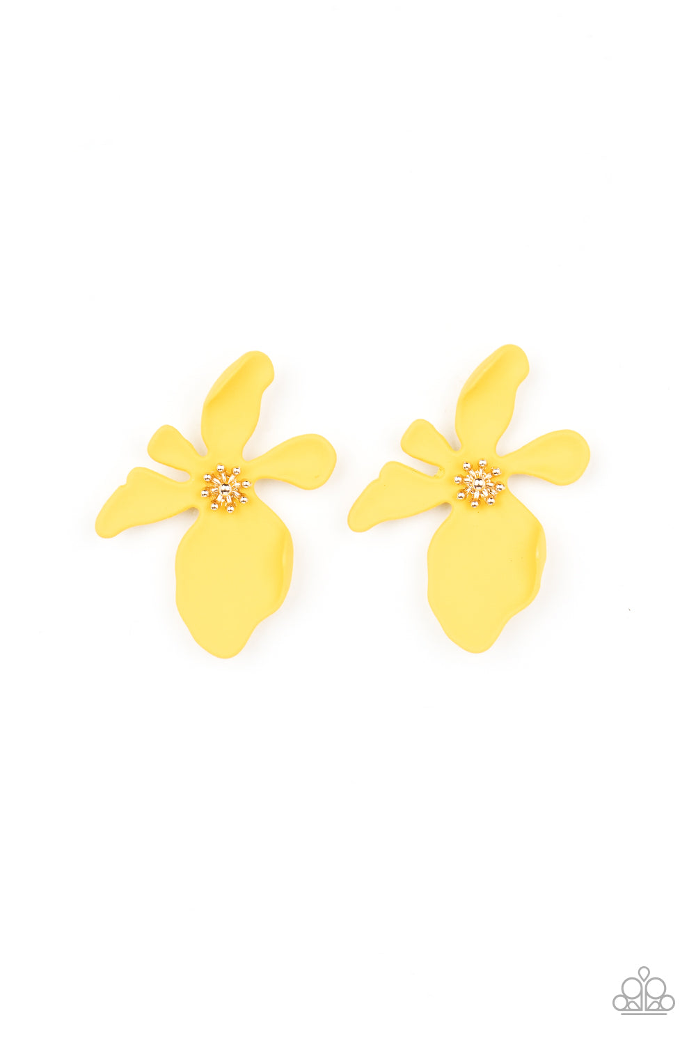 Hawaiian Heiress - Yellow Paparazzi Earrings