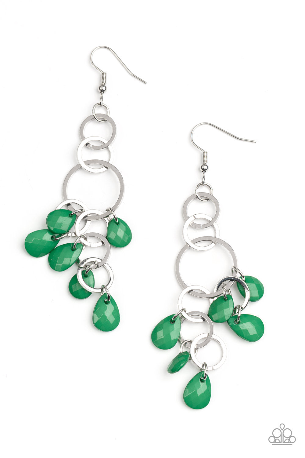 Sandcastle Sunset - Green Paparazzi Earrings